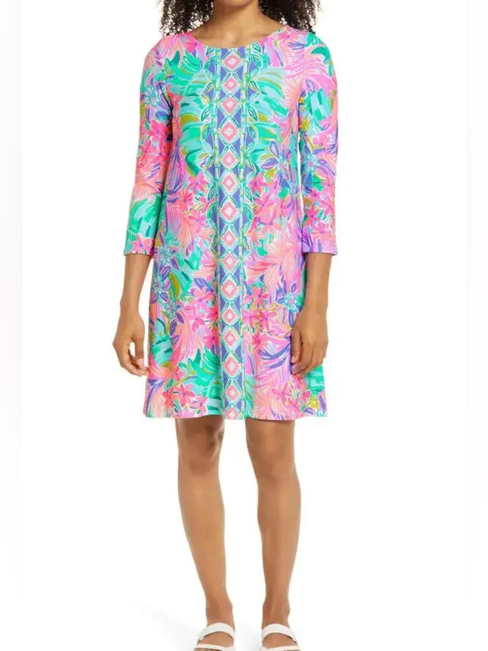 Lilly Pulitzer Ophelia Swing‎ Dress Womens M Pink It Was All A Dream Floral NWOT